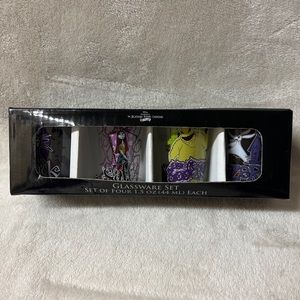 Nightmare Before Christmas 25 Years Glassware Set of Four Shot Glasses Disney